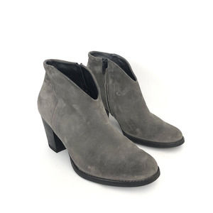 Paul Green Size UK 6 US 8.5 Gray Delgado Ankle Stacked Suede Boots Booties
